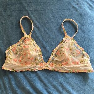Aerie Tan Floral Bralette